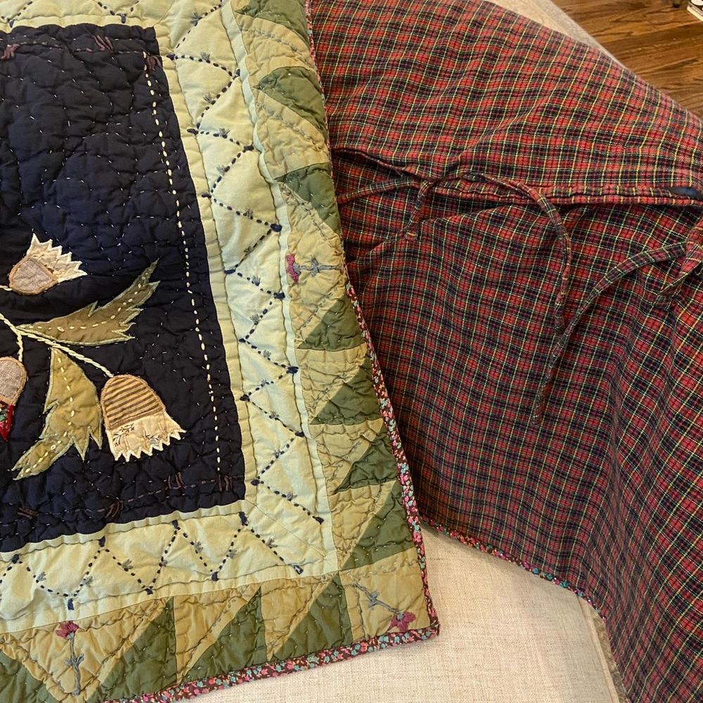 Pottery Barn cottage, quilted, shabby chic pillow shams